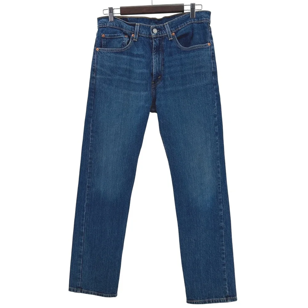 Levi Strauss 505 Mens W34‎ L32 Med Wash Straight Fit Denim Jeans
